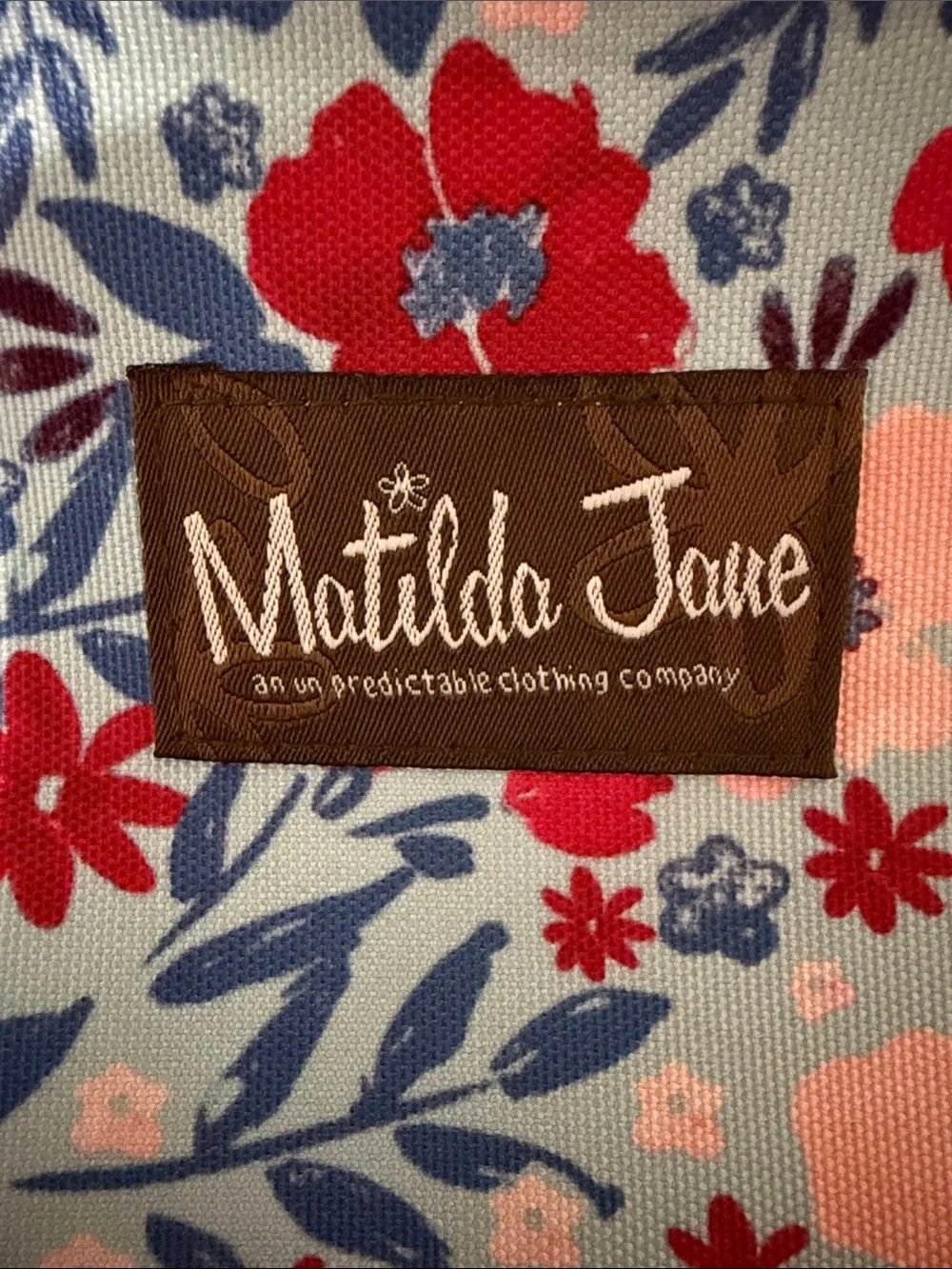 Matilda Jane Floral Lunch Bag in Light Blue, Red, Pink